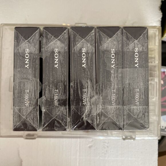 Lot of 5  Sony 8 Hours Premium Grade T-160 VE VHS Blank Video Tapes New Sealed - Picture 4 of 4